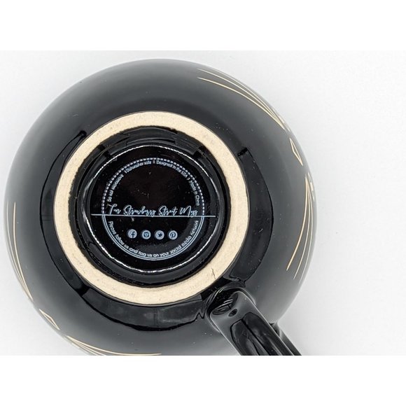 Black Cat Face Mug Gold Whiskers Heart 10 Strawberry Street Large Coffee Tea Cup - Picture 4 of 9